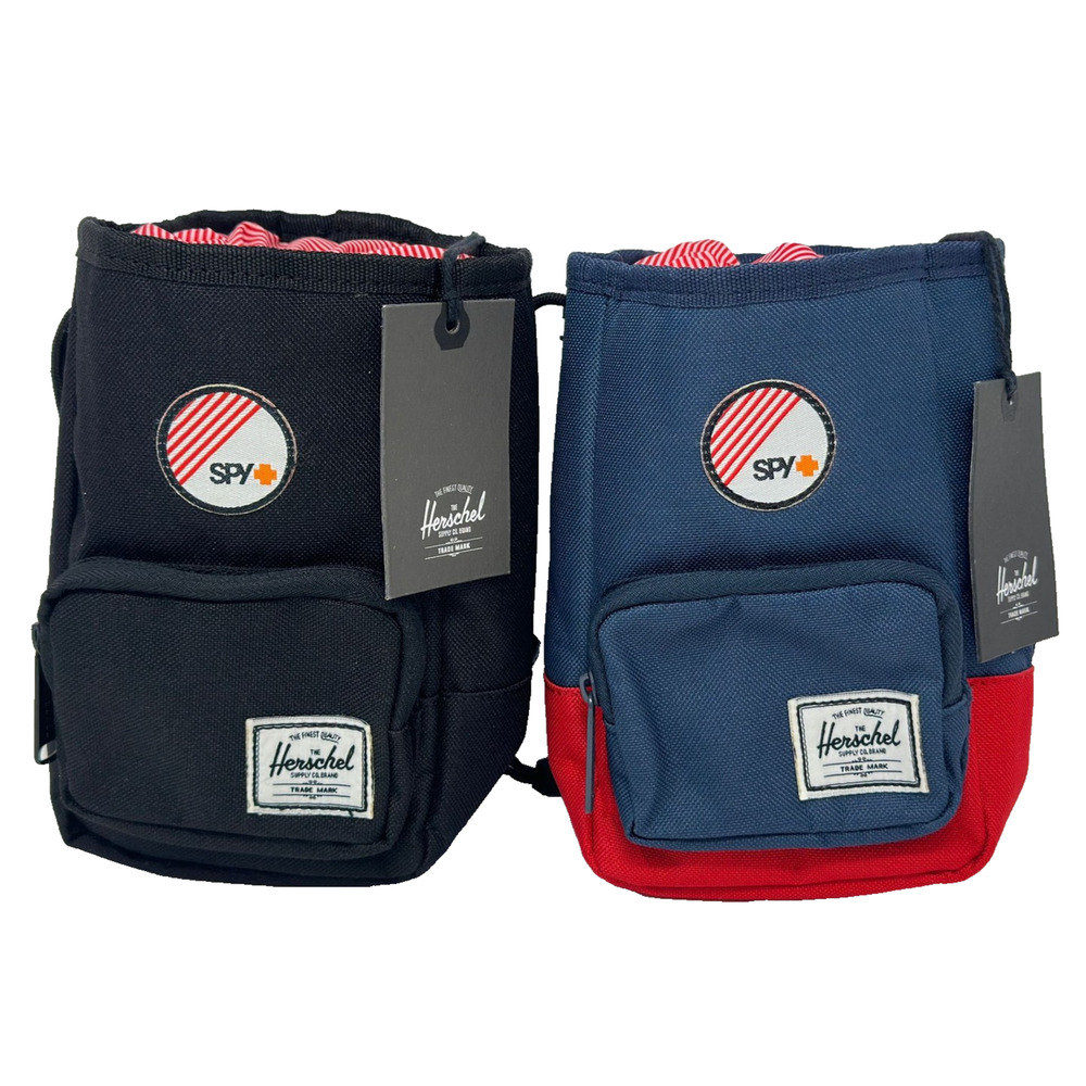 Set of 2 Spy+ x Herschel Goggle Travel Pouches Ski Snowboard Drawstring Bags NWT